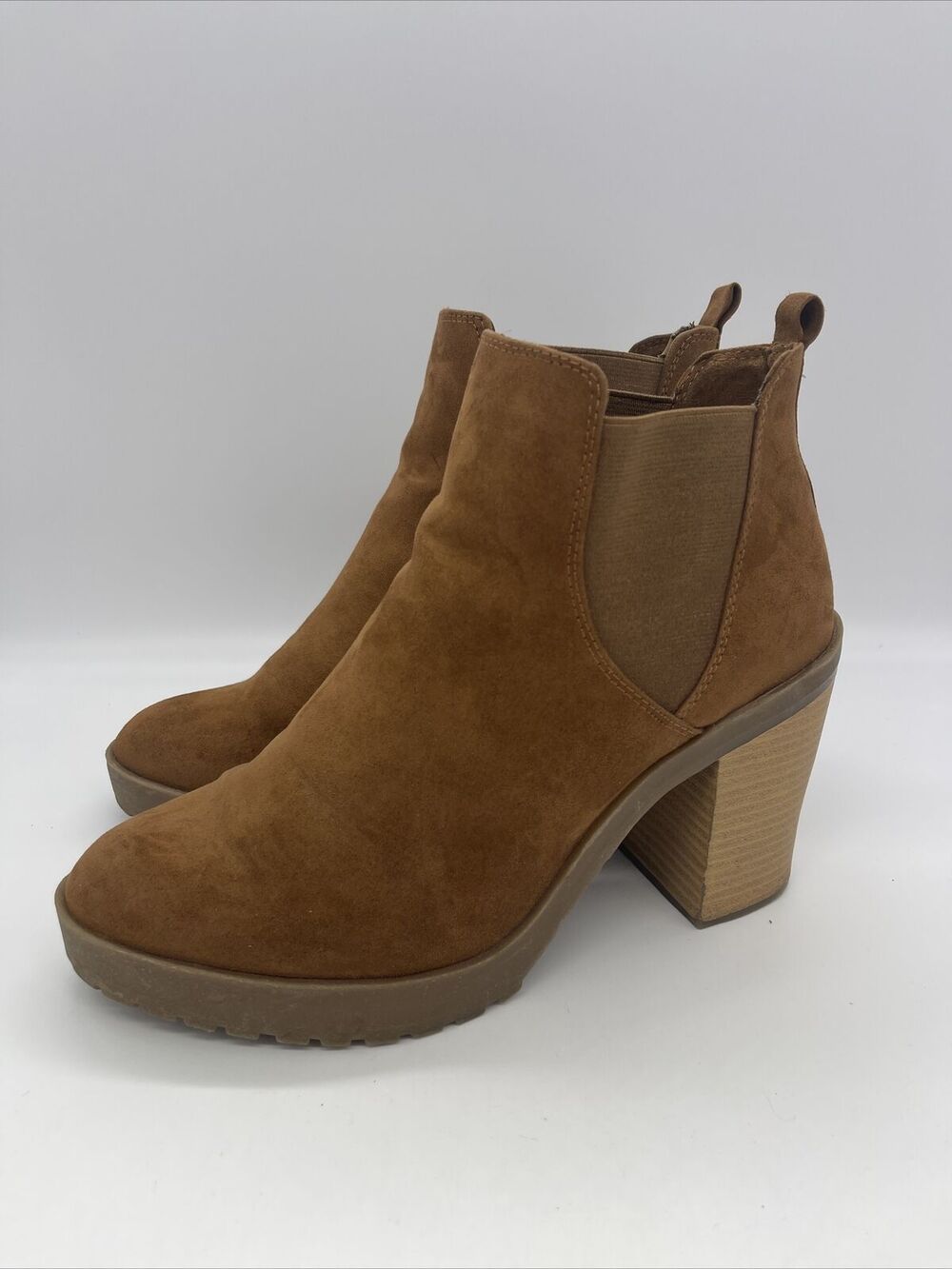 Bershka Brown Suede Ankle Boot EU Size 40 US Size 9